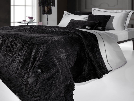 Κουβέρτα Crusty (Σετ 2τμχ) Black Guy Laroche Υπέρδιπλο 220x240cm Πολυέστερ
