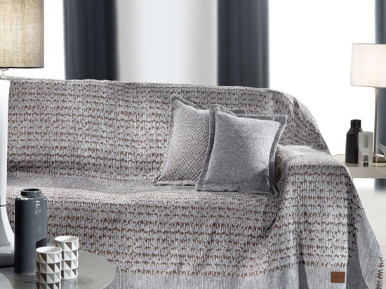 Ριχτάρι Iconic Grey Guy Laroche Διθέσιο 180x250cm Βαμβάκι-Ακρυλικό