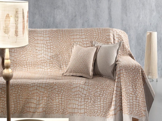 Ριχτάρι Amria Coral-Grey Guy Laroche Πολυθρόνα Βαμβάκι-Πολυέστερ