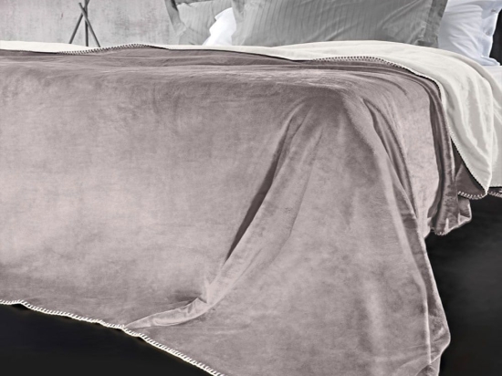Κουβέρτα Velvet (Σετ 2τμχ) Melanze Guy Laroche Μονό 160x220cm 100% Βαμβακερή Φανέλα