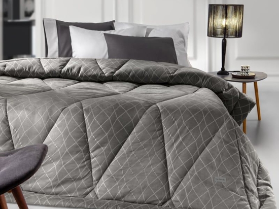 Πάπλωμα Rebel Anthracite Guy Laroche Υπέρδιπλo 220x240cm 100% Microsuede