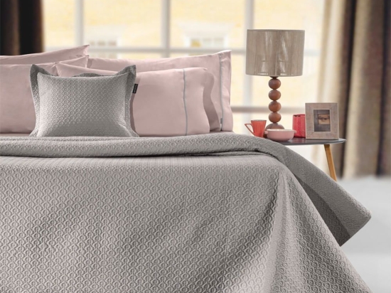 Κουβερλί Divine (Σετ 2τμχ) Taupe Guy Laroche Μονό 160x240cm Microfiber