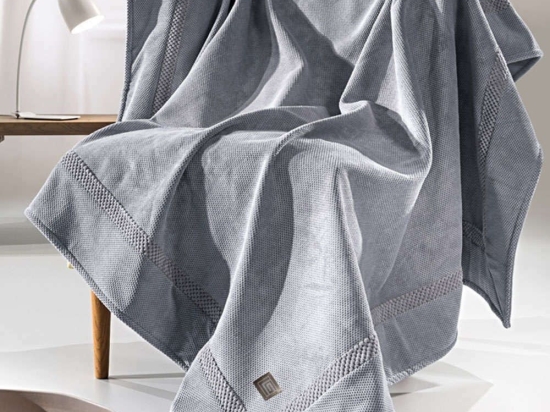 Ριχτάρι Rubicon Silver Guy Laroche Τριθέσιο 170x300cm Microfiber-Polyester