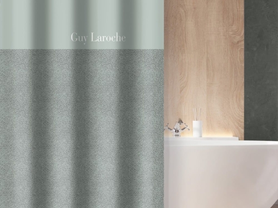Κουρτίνα Μπάνιου Musk Aqua Grey Guy Laroche 180Πx185Υ 180x185cm Πολυέστερ