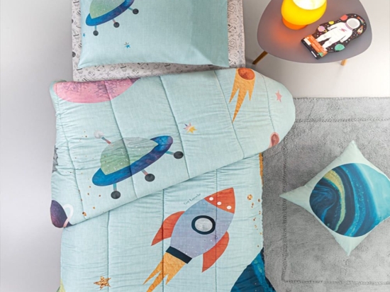 Μαξιλαροθήκη Παιδική Cosmic Light Blue Guy Laroche 50Χ70 Microfiber