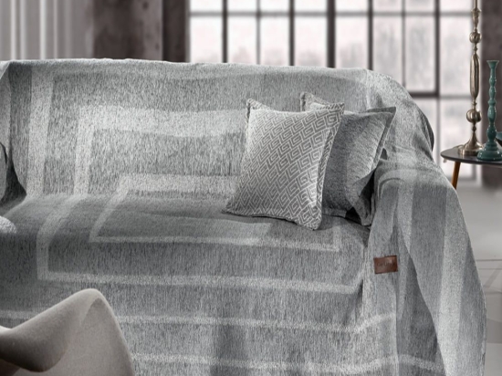 Ριχτάρι Victor Silver Guy Laroche Διθέσιο 180x250cm Chenille,Βαμβάκι,Polyester