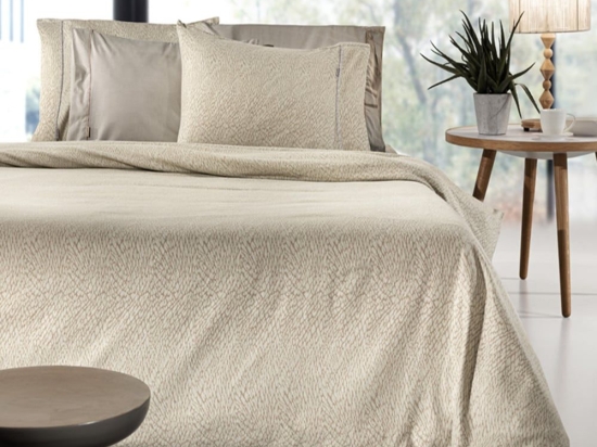 Σεντόνια Ava Flannel (Σετ 3τμχ) Beige Guy Laroche Μονό 170x265cm 100% Βαμβακερή Φανέλα