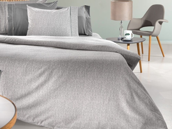 Σεντόνια Dilan Flannel (Σετ 3τμχ) Grey Guy Laroche Μονό 170x265cm 100% Βαμβακερή Φανέλα