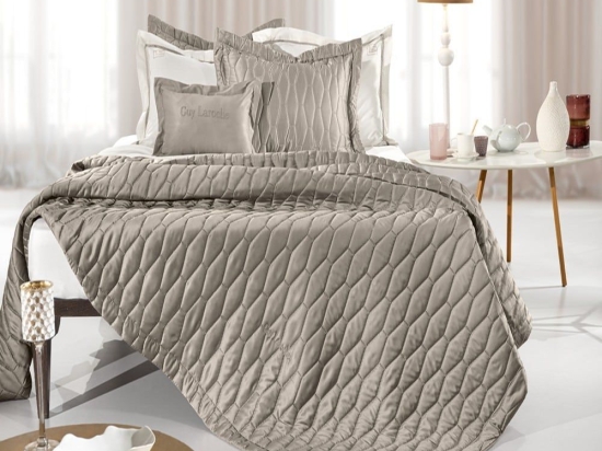 Κουβερλί Art (Σετ 3τμχ) Taupe Guy Laroche Υπέρδιπλo 240x250cm Microsatin