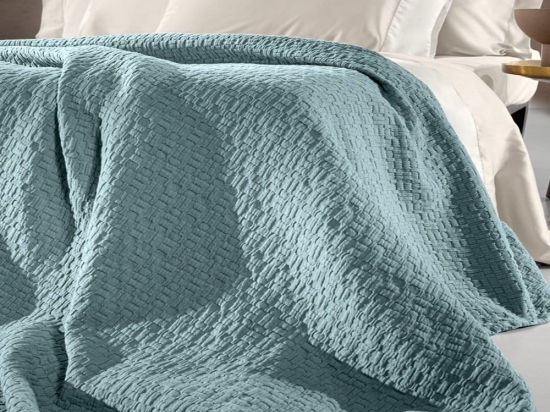 Κουβέρτα Nikki Petrol Guy Laroche Υπέρδιπλo 240x260cm 100% Βαμβάκι