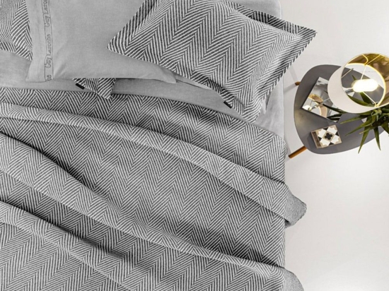 Κουβέρτα Vigo Anthracite Guy Laroche Μονό 160x260cm Βαμβάκι-Πολυέστερ