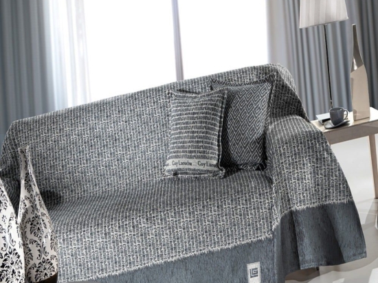 Ριχτάρι Parfait Anthracite Guy Laroche Τετραθέσιο 180x350cm Βαμβάκι-Ακρυλικό