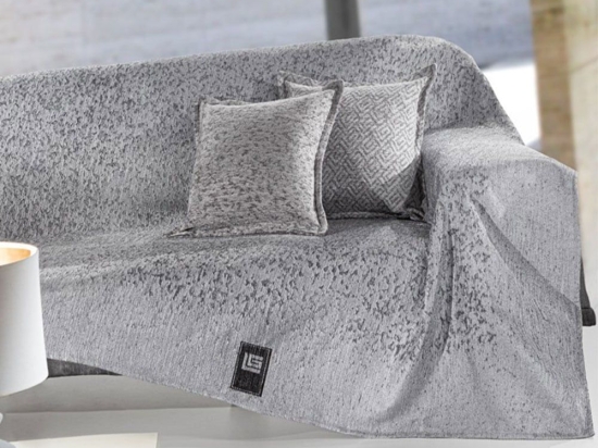 Ριχτάρι Matis Grey Guy Laroche Πολυθρόνα 180x150cm Ακρυλικό,Βαμβάκι, Polyester