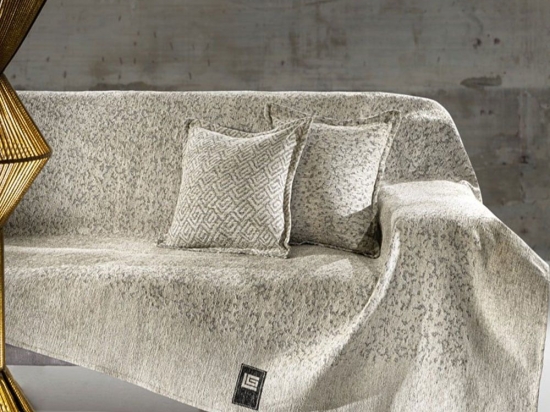 Ριχτάρι Matis Sand Guy Laroche Πολυθρόνα 180x150cm Ακρυλικό,Βαμβάκι, Polyester
