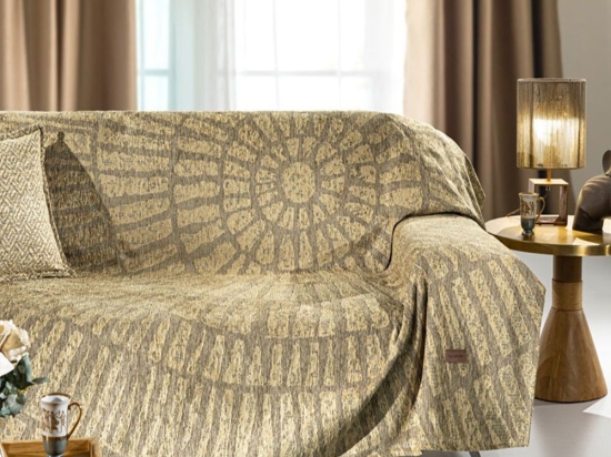 Ριχτάρι Siren Gold Guy Laroche Τριθέσιο 180x300cm Ακρυλικό,Βαμβάκι, Polyester