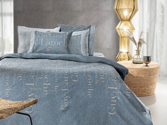 Σεντόνια Paris (Σετ 4τμχ) Indigo Guy Laroche King Size 270x265cm 100% Βαμβακερό Περκάλι