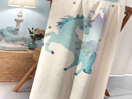 Κουβέρτα Παιδική Ultrasoft Pinto Aqua Saint Clair Μονό 160x220cm Πολυέστερ