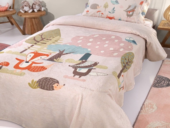 Κουβέρτα Παιδική Ultrasoft Timber Pudra Saint Clair Μονό 160x220cm Πολυέστερ