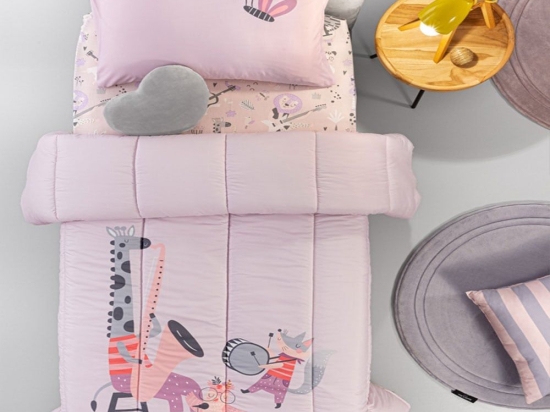 Πάπλωμα Παιδικό Jazz Suede Lilac Saint Clair Μονό 160x220cm Microfiber