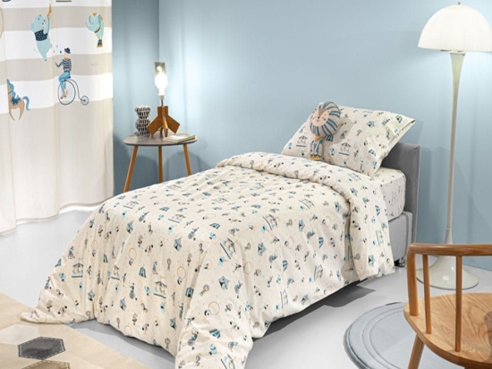 Σεντόνια Παιδικά Enjoy (Σετ 3τμχ) Sky Saint Clair Μονό 165x250cm 100% Βαμβάκι