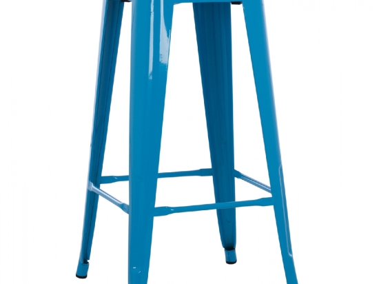ΣΚΑΜΠΟ BAR ΜΕΤΑΛΛΙΚΟ MELITA ΣΕ ΜΠΛΕ HM8642.08 43x43x78 εκ.