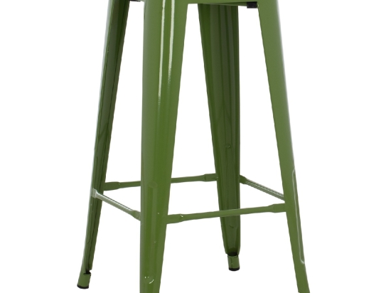 ΣΚΑΜΠΟ BAR ΜΕΤΑΛΛΙΚΟ MELITA ΣΕ LIGHT OLIVE GREEN HM8642.13 43x43x78 εκ.