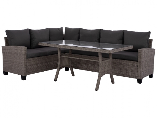 ΣΕΤ ΣΑΛΟΝΙ ΑΡΙΣΤΕΡΗ ΓΩΝΙΑ ΜΕ ΓΚΡΙ WICKER HM5756.01