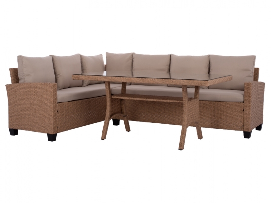 ΣΕΤ ΣΑΛΟΝΙ ΔΕΞΙΑ ΓΩΝΙΑ ΜΕ ΚΑΦΕ WICKER HM5756.02