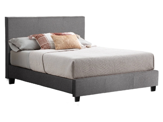 ΚΡΕΒΑΤΙ BECCA ΑΠΟ ΥΦΑΣΜΑ ΓΚΡΙ HM553.11 ΓΙΑ ΣΤΡΩΜΑ 150x200 EK.