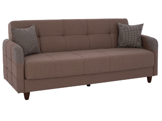 ΚΑΝΑΠΕΣ ΚΡΕΒΑΤΙ ΤΡΙΘΕΣΙΟΣ SANNA HM3245.01 ΜΠΕΖ 210x82x86 εκ.