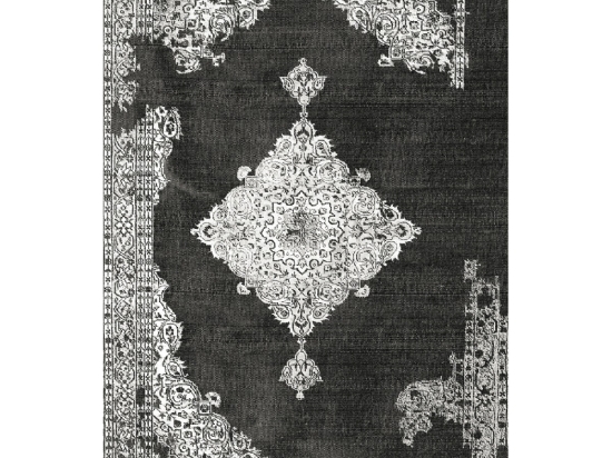 ΧΑΛΙ ΣΑΛΟΝΙΟΥ VINTAGE ΜΕ ΚΡΟΣΙΑ JOSIANE ΓΚΡΙ HM7676.12 80X150εκ.