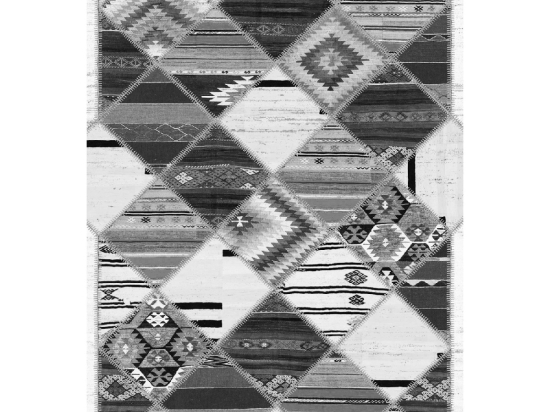 ΧΑΛΙ ΣΑΛΟΝΙΟΥ ETHNIC ΜΕ ΚΡΟΣΙΑ JOSIANE ΓΚΡΙ HM7675.21 160X230 εκ.