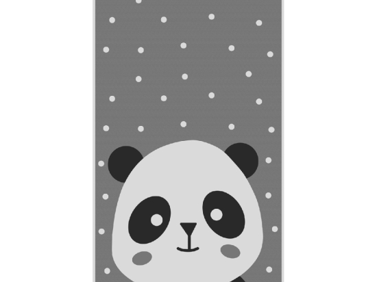 ΠΑΙΔΙΚΟ ΧΑΛΙ ΜΕ ΚΡΟΣΙΑ ΣΕΙΡΑ KIDDER HM7678.14 PANDA ΓΚΡΙ 80Χ150 εκ.