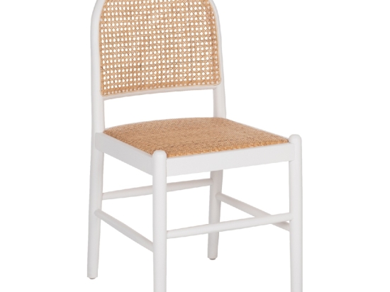 ΚΑΡΕΚΛΑ ΑΠΟ ΟΞΙΑ ΣΕ ΛΕΥΚΟ-RATTAN ΜΠΕΖ HM9407.03 43x50x87Yεκ.
