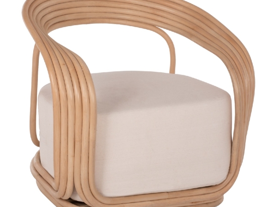 ΠΟΛΥΘΡΟΝΑ DUCHESS ΑΠΟ RATTAN ΦΥΣΙΚΟ-ΕΚΡΟΥ ΜΑΞΙΛΑΡΙ HM9478 81x59x70Y εκ.