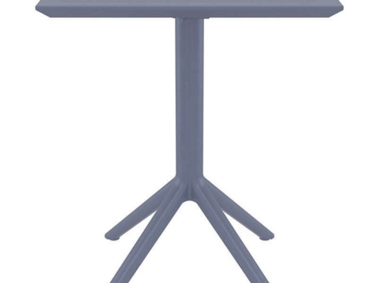 Τραπέζι Πτυσ/νο Sky 60Χ60X74εκ. Dark Grey Siesta 20.0282