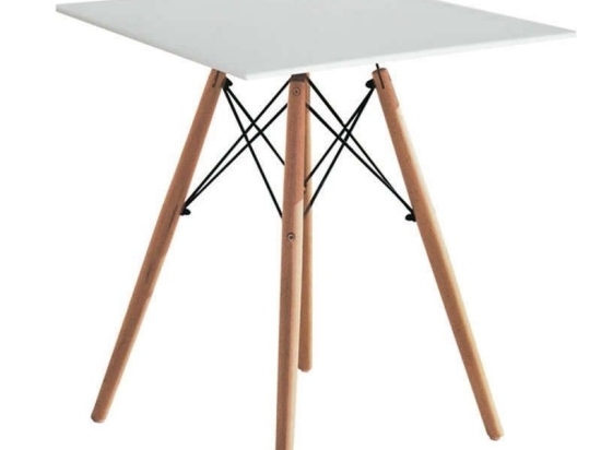 Τραπέζι Ρanty Off White 70X70εκ.  10.0005 Mdf,Μέταλλο,Ξύλο