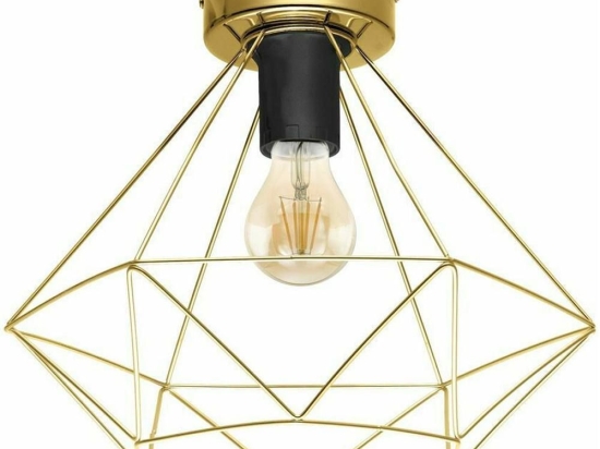 Φωτιστικό Οροφής - Πλαφονιέρα 43678 Tarbes 1/E27 Black-Brass Eglo Μέταλλο
