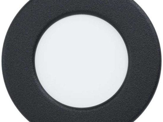 Φωτιστικό Οροφής - Σποτ 99211 Fueva Led Ø86 3000K Black Eglo Μέταλλο,Πλαστικό