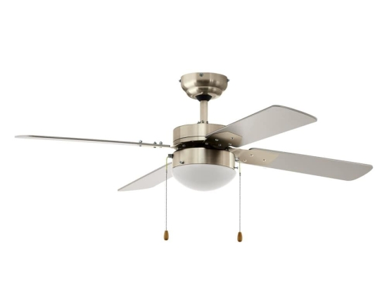 Ανεμιστήρας Οροφής 35041 Με Φως E14 D107cm Satin Nickel Eglo Διάμετρος 107cm