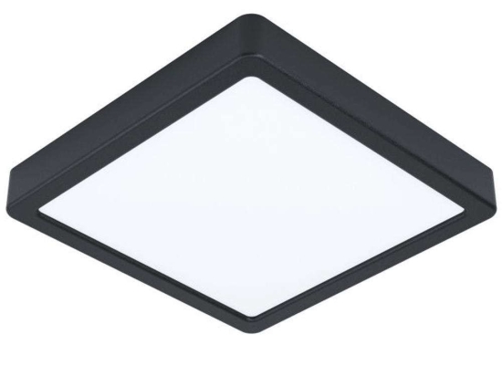 Φωτιστικό Οροφής-Πλαφονιέρα Fueva-Z 900109 21x21x2,8cm Dimmable Led 16,5W Black Eglo Ατσάλι,Πλαστικό