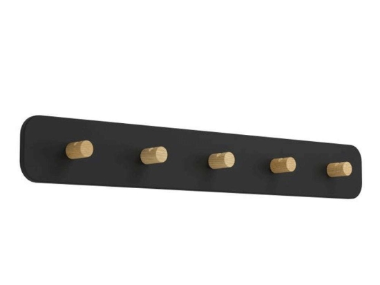 Κρεμάστρα Με Φωτισμό Led Civitate 99596 76x10x8,5cm 18W Black Eglo Ατσάλι,Ξύλο