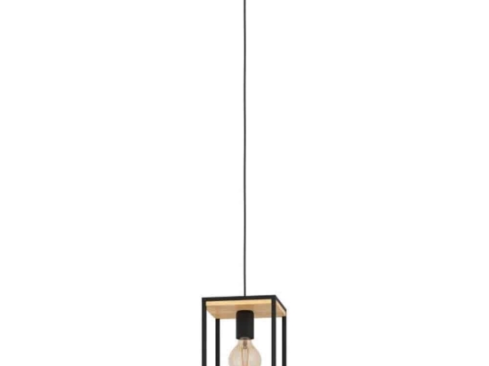 Φωτιστικό Οροφής Libertad 99795 18x18x110cm 1xE27 40W Black-Natural Eglo