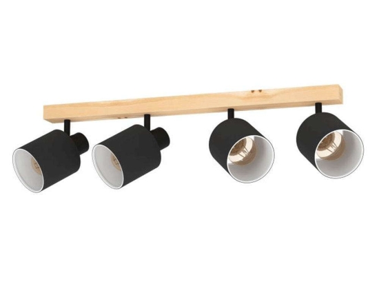 Φωτιστικό Οροφής-Πλαφονιέρα Batallas 99492 63x5cm 4xE27 10W Natural-Black Eglo