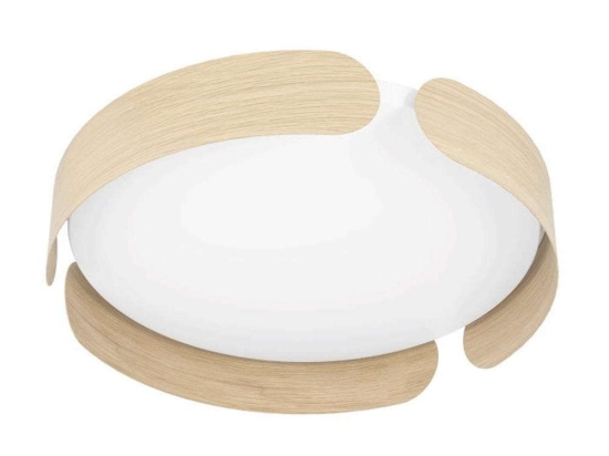 Φωτιστικό Οροφής-Πλαφονιέρα Valcasotto 99622 37x7,5cm Led 21,6W Black-Natural Eglo