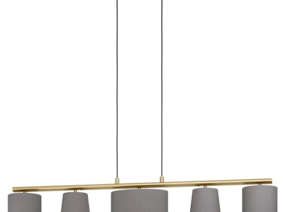 Φωτιστικό Οροφής-Ράγα Almeida-2 99487 120x15,5x110cm 5xE14 40W Grey-Gold Eglo
