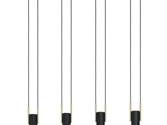 Φωτιστικό Οροφής-Ράγα Bitachito 98858 93x5,5x110cm 4xE27 40W Black-Gold Eglo