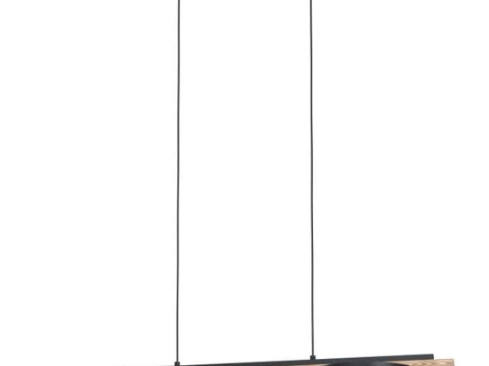 Φωτιστικό Οροφής-Ράγα Boyal 99624 101x40x110cm 2xLed 12,5W Black-Natural Eglo
