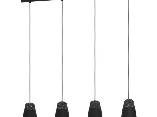 Φωτιστικό Οροφής-Ράγα Canterras 99545 97,5x15x110cm 4xE27 40W Black Eglo