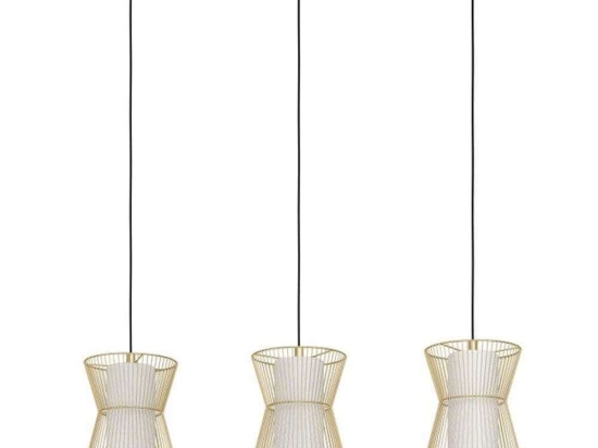 Φωτιστικό Οροφής-Ράγα Maseta 99636 93x22,5x110cm 3xE27 40W Gold Eglo